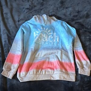 SHEIN Blue and Pink Beach Vibes Sweater
